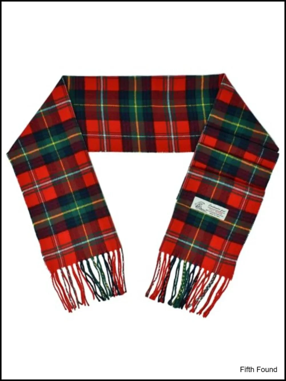 Cashmere Feel Winter Scarf Scottish Plaid 72x12 Tassels Soft Lightweight